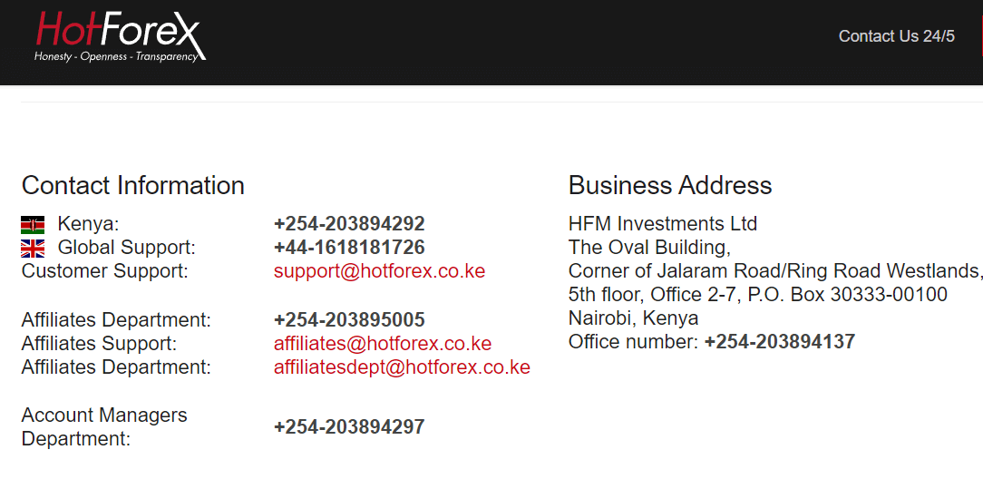 Forex Broker contact in Kenya