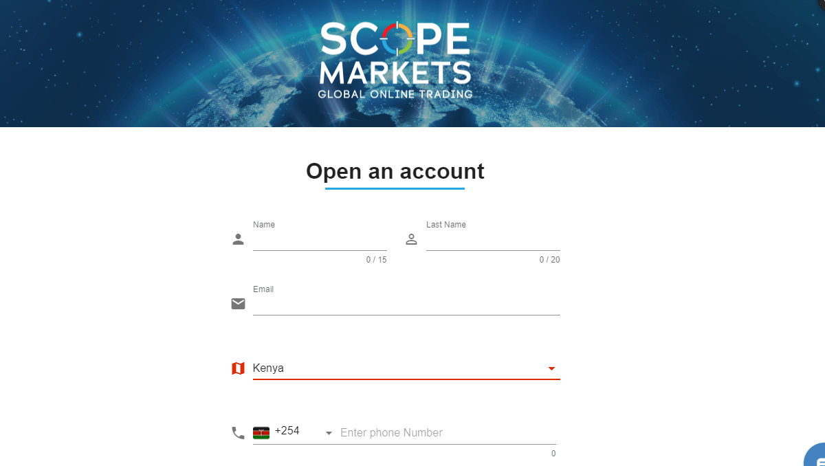 Scope Markets Trading Account types