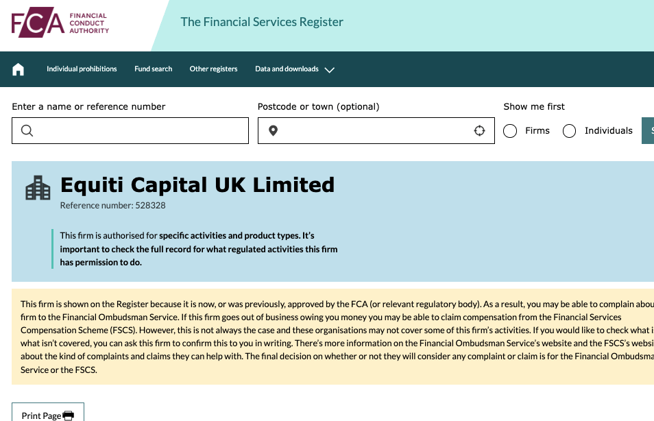 FXPesa FCA Regulation in UK